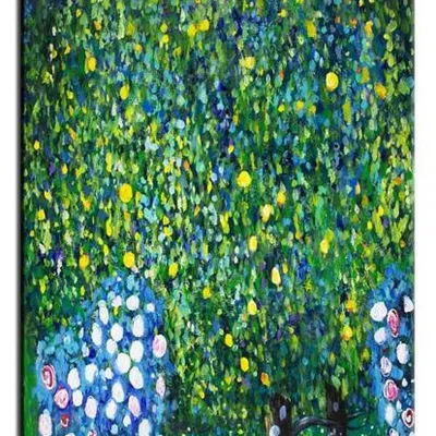 Gustav klimt - róże pod drzewami - 60x90 cm - g16354