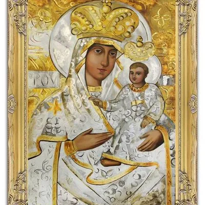 Obraz olejny - religijne - królowa anielska - 64x84 cm - g109824