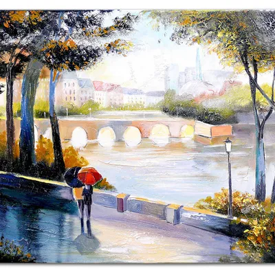 Obraz olejny - pejzaż nowoczesny - 80x120 cm - g118987