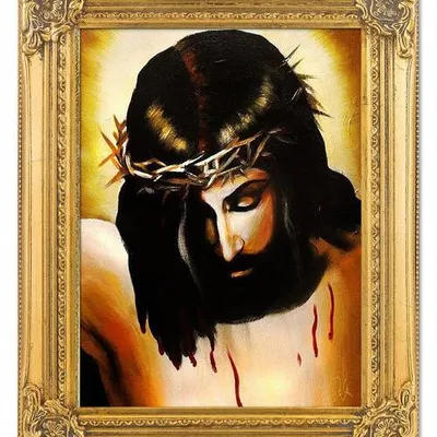 Chrystus - chrystus w koronie cierniowej - 40x50 cm - g01606