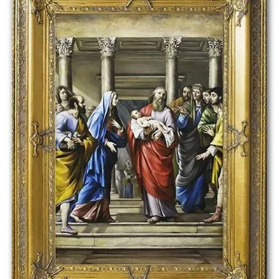 Inne religijne - jezus w synagodze - 90x120 cm - g94682