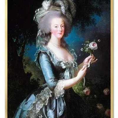 Elisabeth vigee lebrun - marie antoinette przemawia do róży - 68x89 cm - g94398