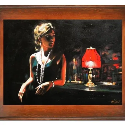 Ludzie - dama w kasynie - 72x92 cm - g10002