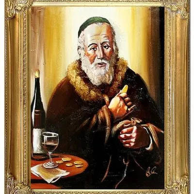 Żyd na szczęście - mieszek z pieniędzmi - 40x50 cm - g06517