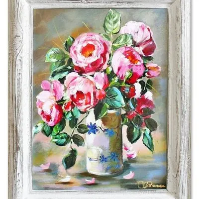 Róże - różowe pączki - 40x50 cm - g06434
