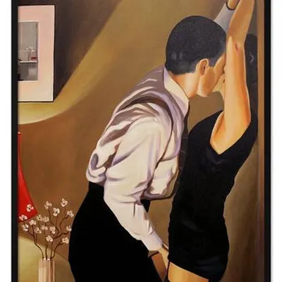 Obraz olejny - jack vettriano - gra start - 63x93 cm - g117000