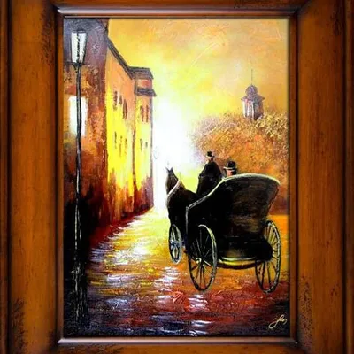Architektura - bryczka - 76x96 cm - g16700