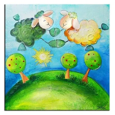 Obraz olejny - dziecięce - 60x60 cm - g01064