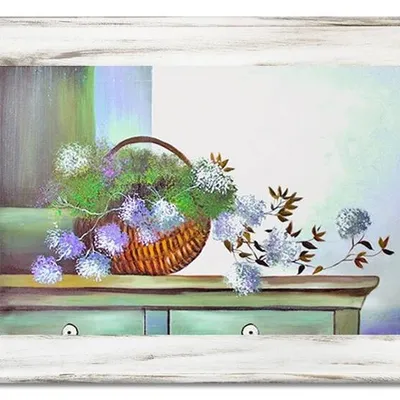 Nowoczesna - kwiaty w koszyku - 82x112 cm - g15039