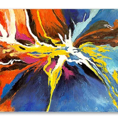 Obraz olejny - abstrakcyjne - 50x150 cm - g118642