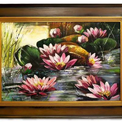 Obraz olejny - kwiaty - 85x115 cm - g15801