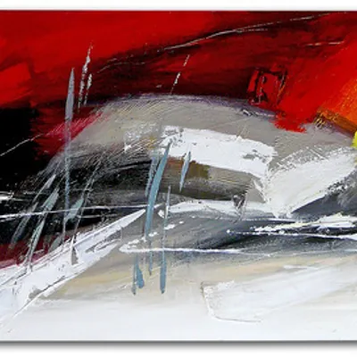 Obraz olejny - abstrakcyjne - 50x150 cm - g118989