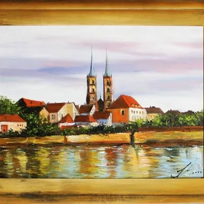 Wrocław - katedra w oddali - 40x50 cm - g15990