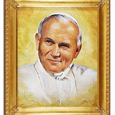 Obraz olejny - papież jan paweł 2 - 55x65 cm - g106674