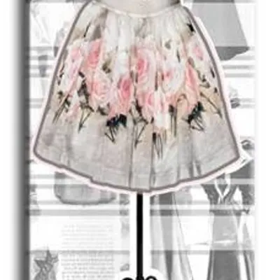 Retro lady - biała sukienka - 150x50 cm - g93348