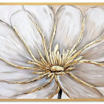 Obraz olejny - kwiaty nowoczesne - 83x123 cm - g104565