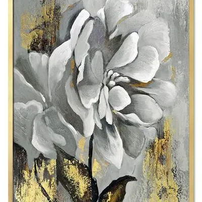 Obraz olejny - kwiaty nowoczesne - 63x93 cm - g113206