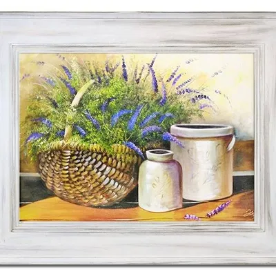 Tradycyjna - koszyk lawendy - 72x92 cm - g17244