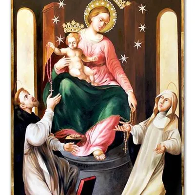 Obraz olejny - religijne - maryja królowa - 100x150 cm - g113821