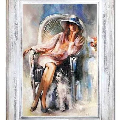 Ludzie - kobieta w kapeluszu - 86x116 cm - g06725