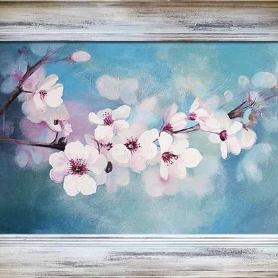 Kwiaty nowoczesne - kwiat wiśni - 82x112 cm - g06379