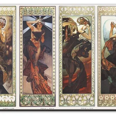 Alfons mucha - księżyc i gwiazdy - 90x60 cm - g17745