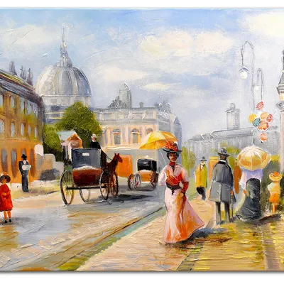 Obraz olejny - architektura - 50x70 cm - g118981