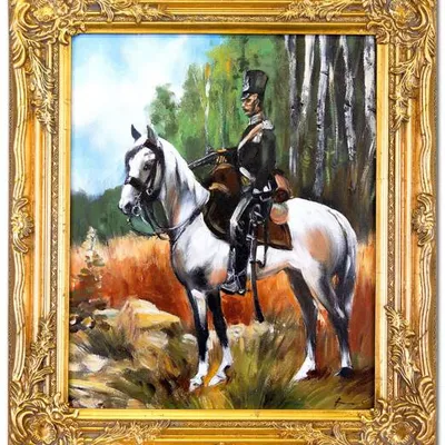 Wojciech kossak - na straży - 55x65 cm - g03984