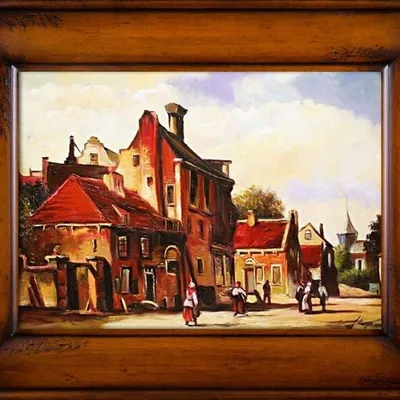 Architektura - ceglane domki - 76x96 cm - g05787
