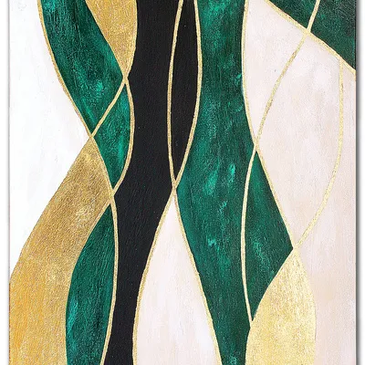 Obraz olejny - abstrakcyjne - płatki złota - 80x120 cm - g119426