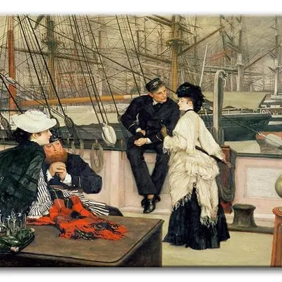 James jacques tissot - kapitan i marynarz - 60x90 cm - g94802