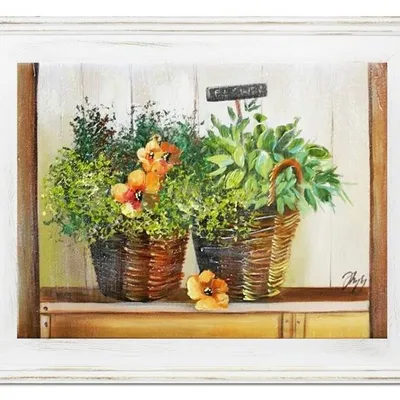 Nowoczesna - bukiety zieleni - 40x50 cm - g06523