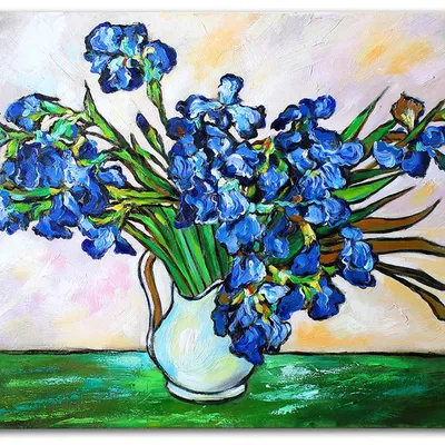 Vincent van gogh - wazon z irysami - 60x90 cm - g16508