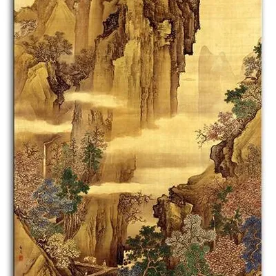 Orient - krajobraz za mgłą - 50x70 cm - g93810
