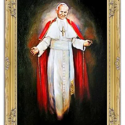 Papież jan paweł ii - dobry pasterz - 75x105 cm - g02995