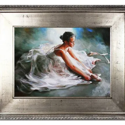 Obraz olejny - baletnice - 82x102 cm - g107704