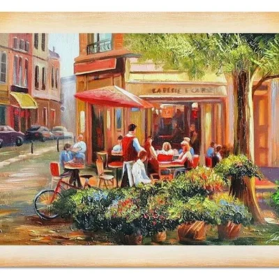 Paryż - kawiarnia francuska - 63x84cm g03220