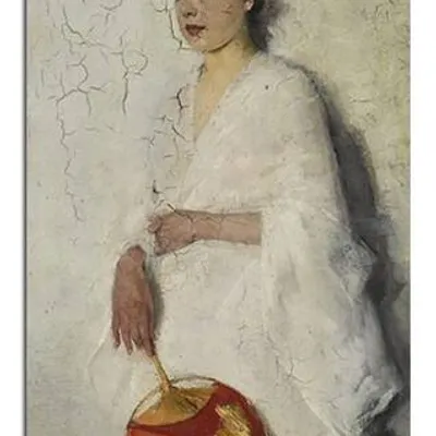 Obraz drukowany - malarstwo polskie - olga boznańska - japonka - 45x90 cm - g115892