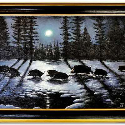 Obraz olejny - zwierzęta - 75x105 cm - g118415