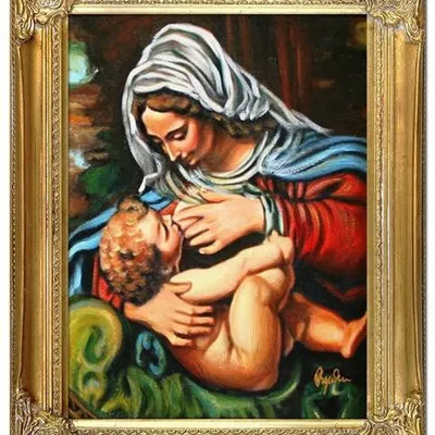 Maryja - matka boska karmiąca - 40x50 cm - g04117