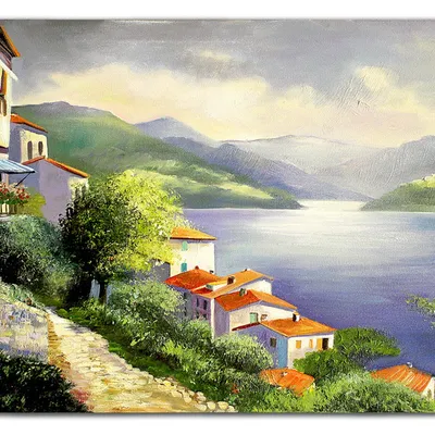 Obraz olejny - pejzaż nowoczesny - 60x90 cm - g118971