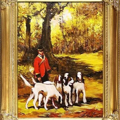 Polowanie - myśliwskie ogary - 40x50 cm - g04465