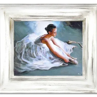 Baletnice - na chwilę przed występem - 61x71 cm - g16923