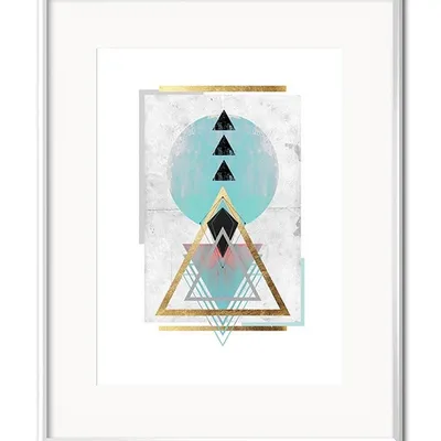 Obraz - abstrakcje geometryczne - 21x26cm - g97557