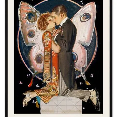 Obraz drukowany - wielcy mistrzowie - joseph christian leyendecke - para motyli - 63x93 cm - g114458