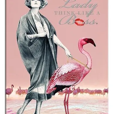 Retro lady - flaming - 60x90 cm - g94276