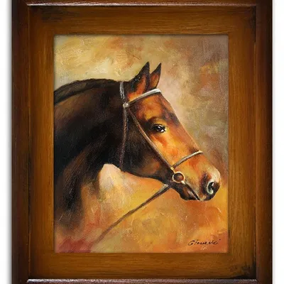 Obraz - konie - 29x34cm - g98954