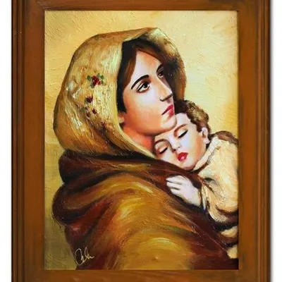 Maryja - niepokalana niewiasta z dzieciątkiem - 40x50 cm - g16040