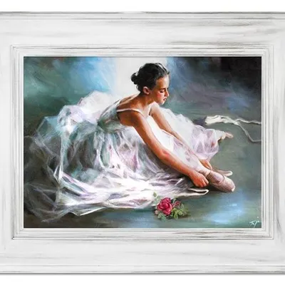 Baletnice - na chwilę przed występem - 76x96 cm - g15777