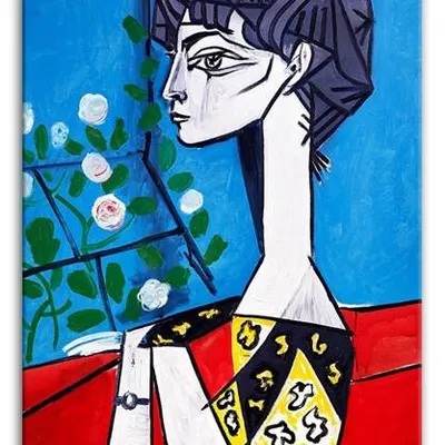 Pablo picasso - jacqueline z kwiatami - 60x90 cm - g92528